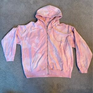 Brandy Melville Pink Tie-Dye Hoodie